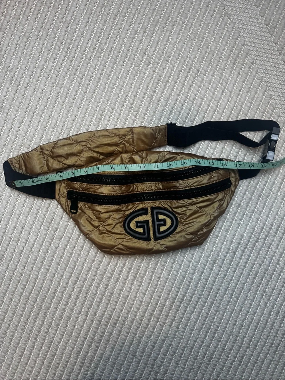 Goldbergh Gold Shiner Fanny Pack Bum Bag Belt Bag Like New